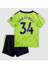 Manchester United Donny van de Beek #34 Babyklær Tredje Fotballdrakt til barn 2022-23 Korte ermer (+ Korte bukser)